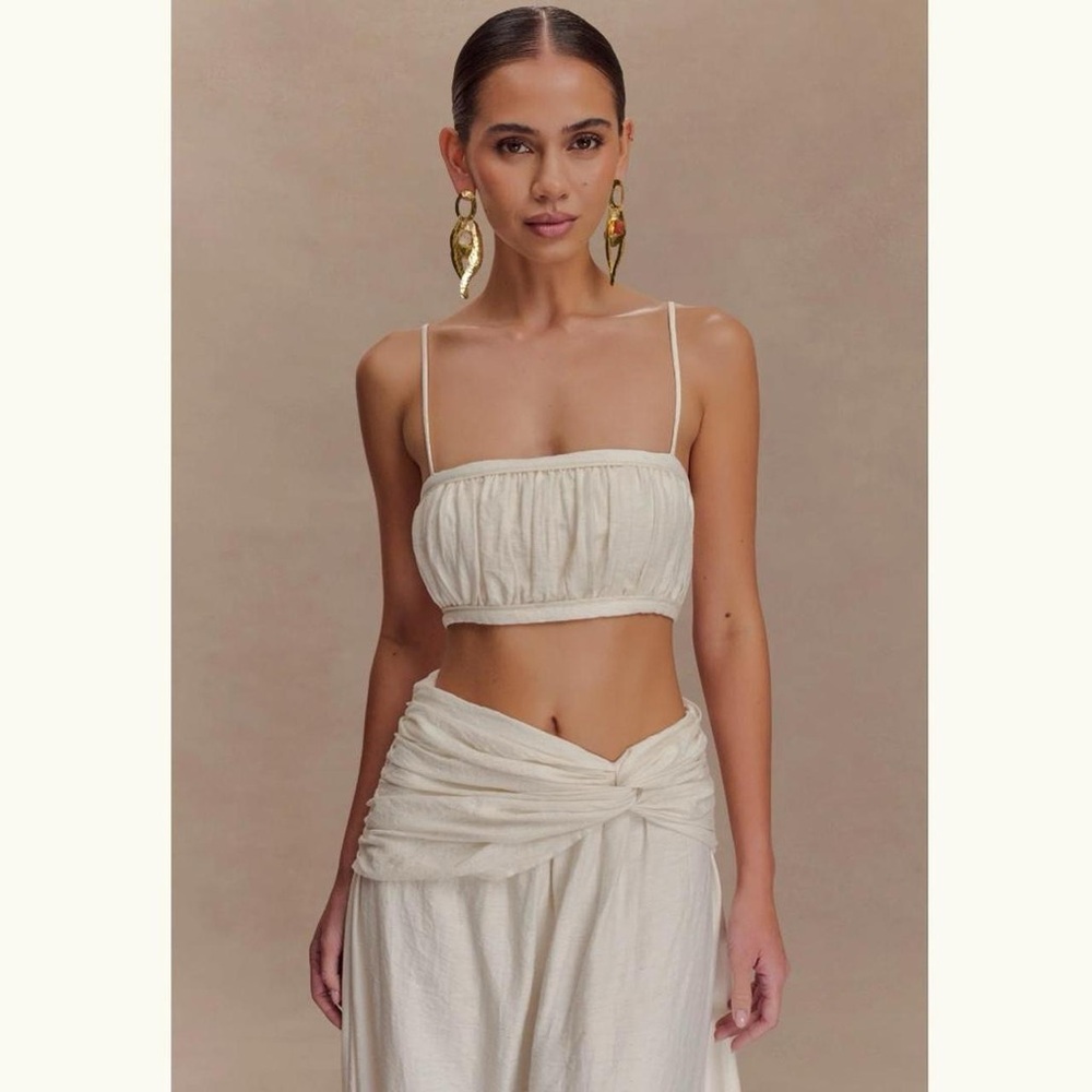 Meshki Cream Crop Top Size Small